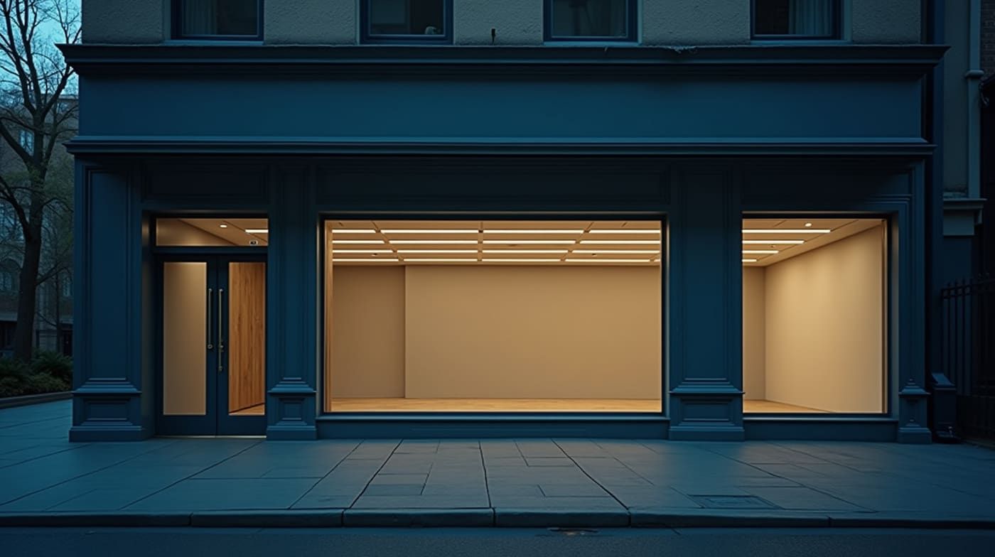 Storefront in a commercial shopping center