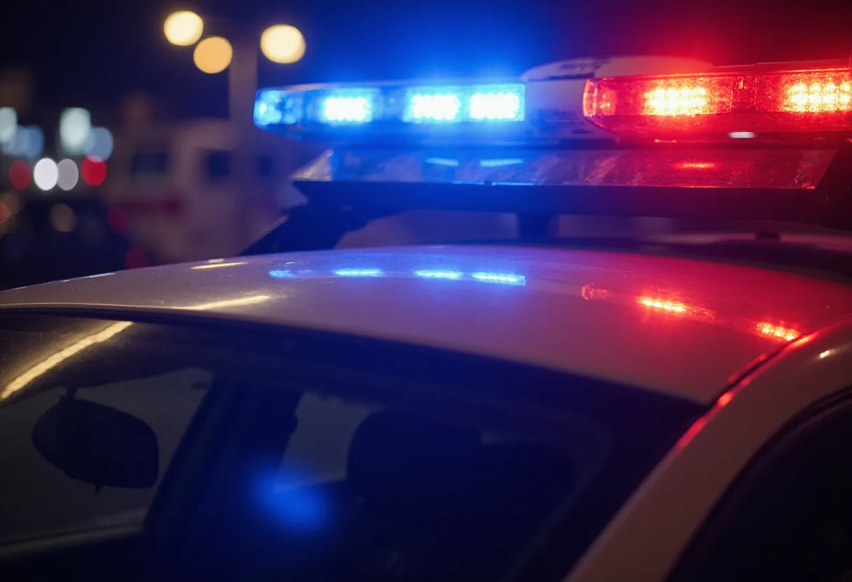 Florida resisting arrest and fleeing-to-elude defense attorney — police cruiser emergency lights at night